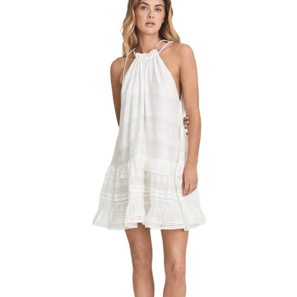 Reiss Dresses & Skirts - Reiss Gabrielle Linen Sleeveless Ruffle Dress